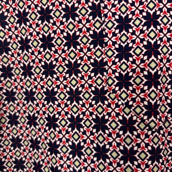 Jude Connally Large A-Line Dress  Sleeveless V-Neck Geometric Blue Red - Picture 5 of 7